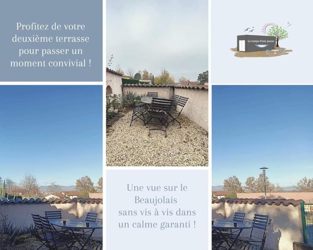 Studio De Jardin "Le Temps D Une Pause" Jusqu'A 4 Personnes En Face Du Beaujolais - Climatisation Et Borne Recharge Vehicule Electrique Montmerle-sur-Saone Buitenkant foto